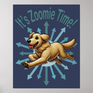 Affiche Zoomie Time Golden Retriever