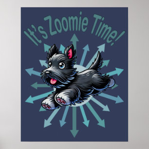 Affiche Zoomie Time Scottish Terrier