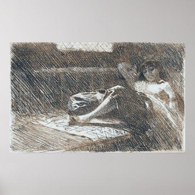 Affiche Zorn - Odalisque dormant 1886 (Devant)