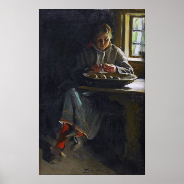 Affiche Zorn - Pommes de terre pelées (Devant)