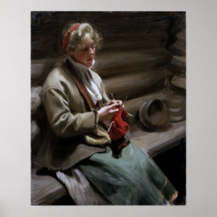Affiche Zorn - Tricot de fille Dalecarlian