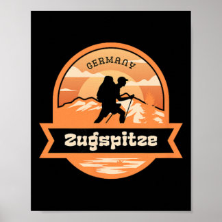 Affiche Zugspitze Climbing Germany Alps Mountains Tyrol Hi