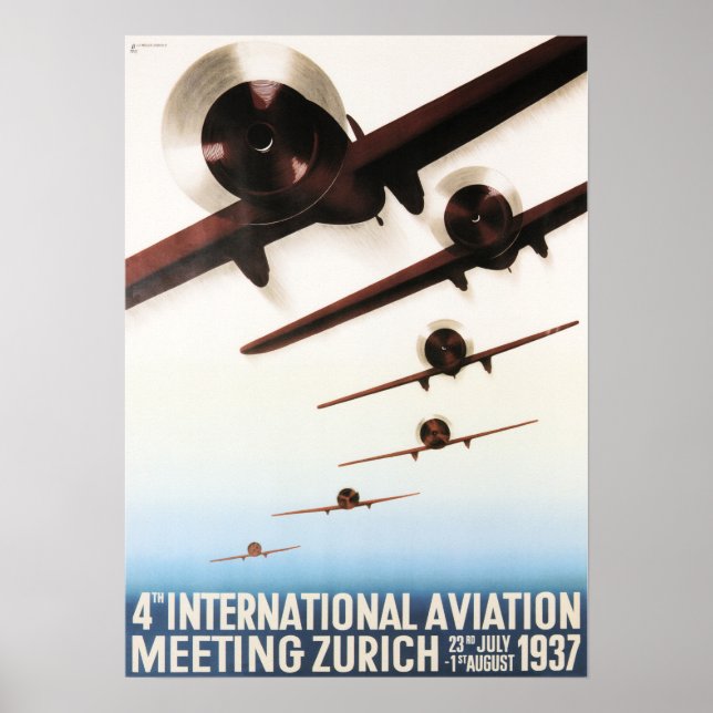 Affiche ZURICH INT. AVIATION RENCONTRER l'affiche de l'avi (Devant)