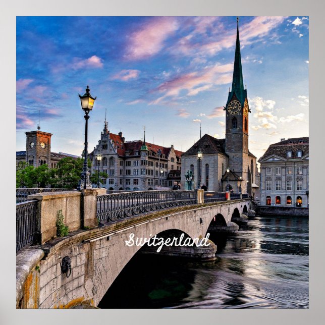 Affiche Zurich, Suisse (Devant)