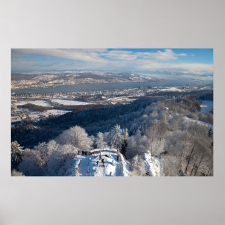 Affiche Zurich Suisse Hiver