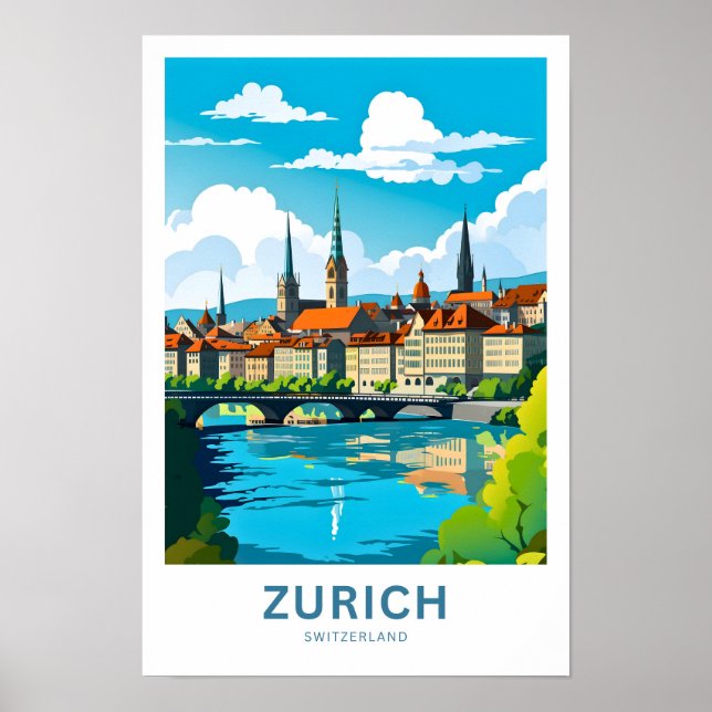 Affiche Zurich Suisse Imprimer (Devant)