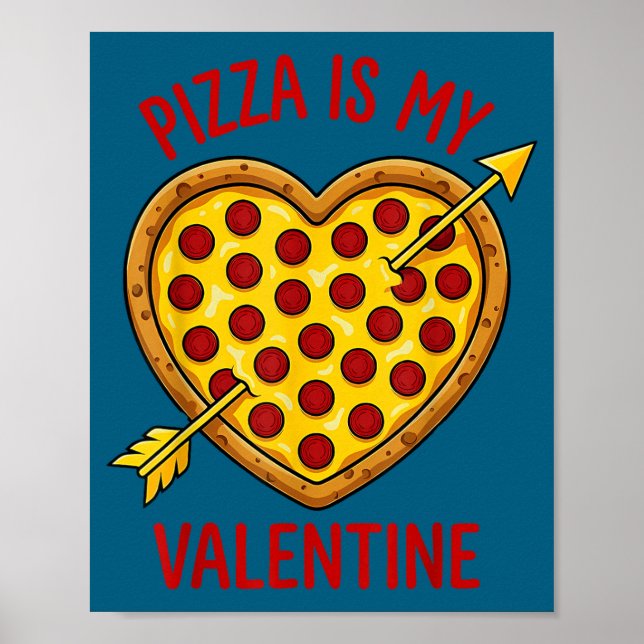 Affiche Zza Is My Valentine Funny Valentines Day Boys Girl (Devant)