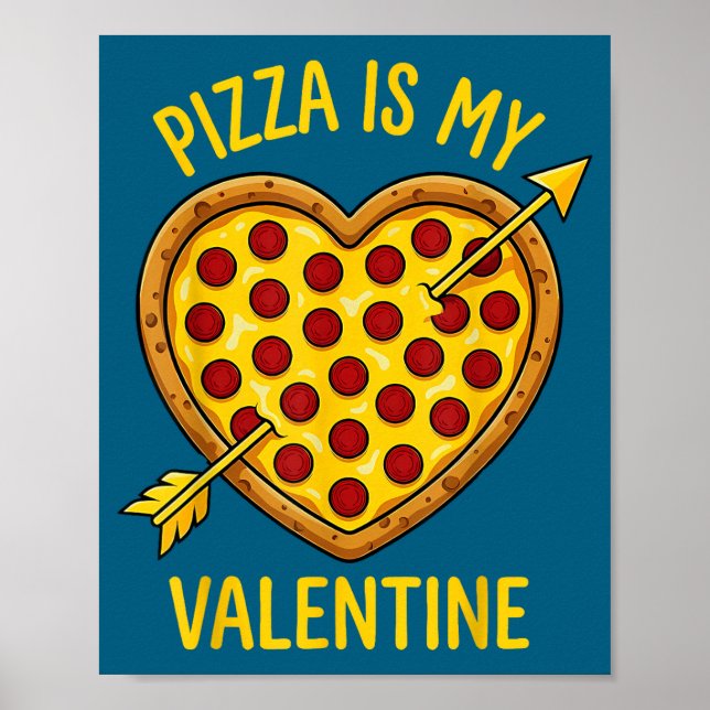 Affiche Zza Is My Valentine Funny Valentines Day Boys Girl (Devant)