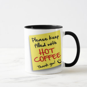 AFFICHER CAFE CHAUD - tasse