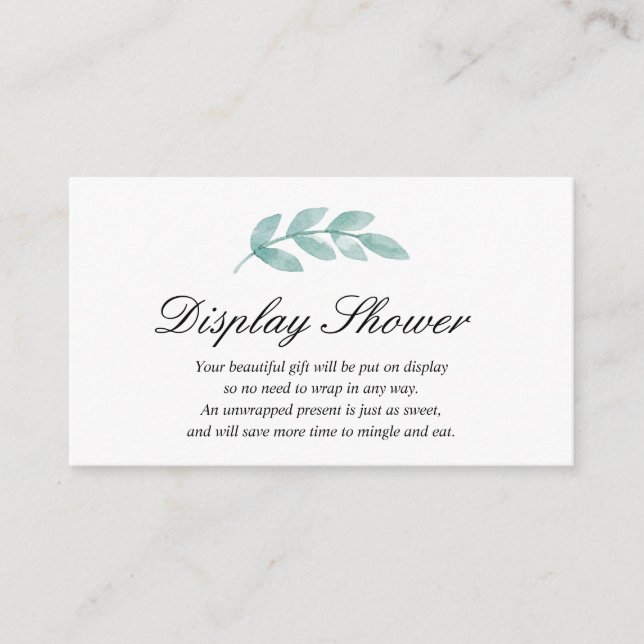 Afficher la carte d'insertion de Baby shower (Devant)