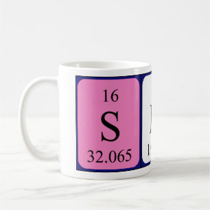 Afficher la tasse de nom de table périodique