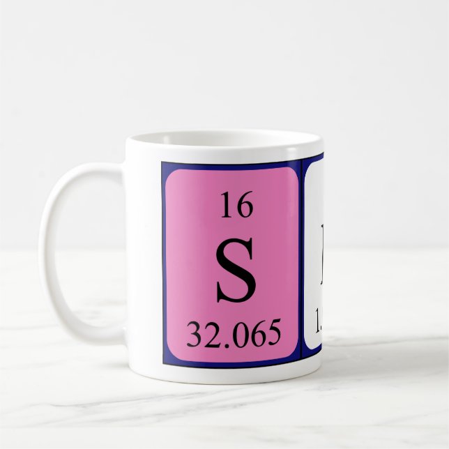 Afficher la tasse de nom de table périodique (Gauche)