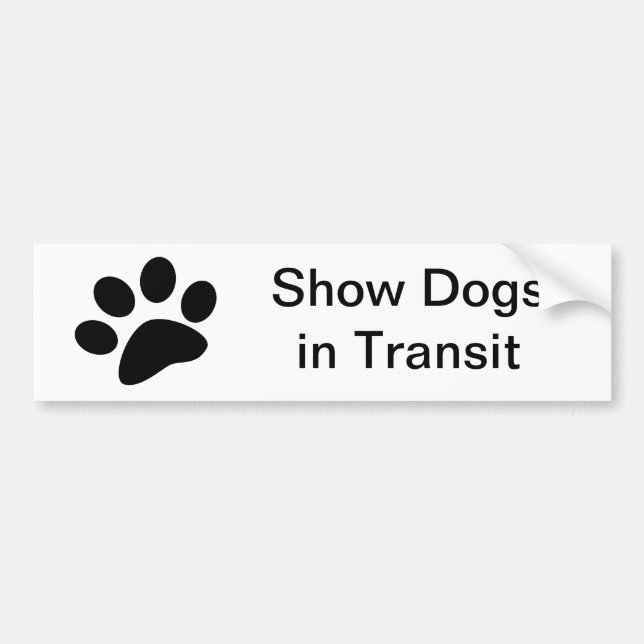 Afficher les chiens en transit Sticker pare-chocs (Devant)