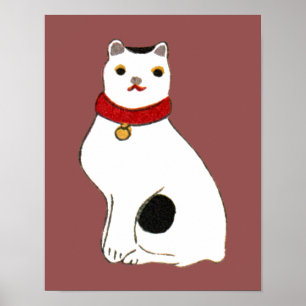 Affiches 日 本 の 猫 の 人 形, Poupée du chat japonais