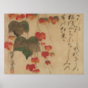 Affiches 秋 蔦, 乾 山 automne Ivy, Kenzan, Japon Art