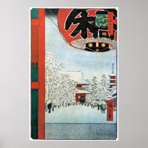 Affiches 雪 の 浅 草, 広 Neige à Asakusa, Hiroshige Ukiyoe, 重
