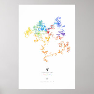 Affiches 100k chiffres de Pi (clair)