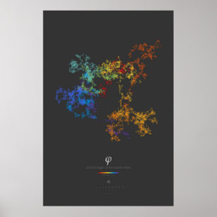 Affiches 100k chiffres du nombre d'or (foncé)