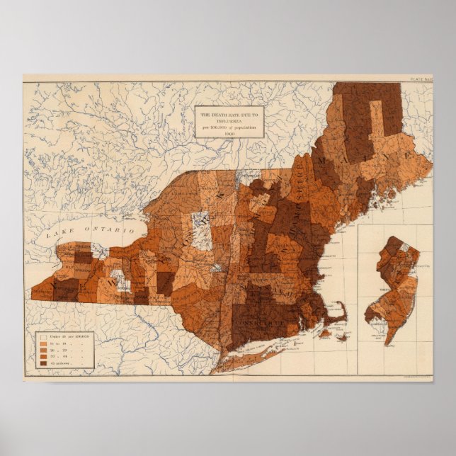Affiches 107 Influenza NY, NJ, Nouvelle-Angleterre (Devant)