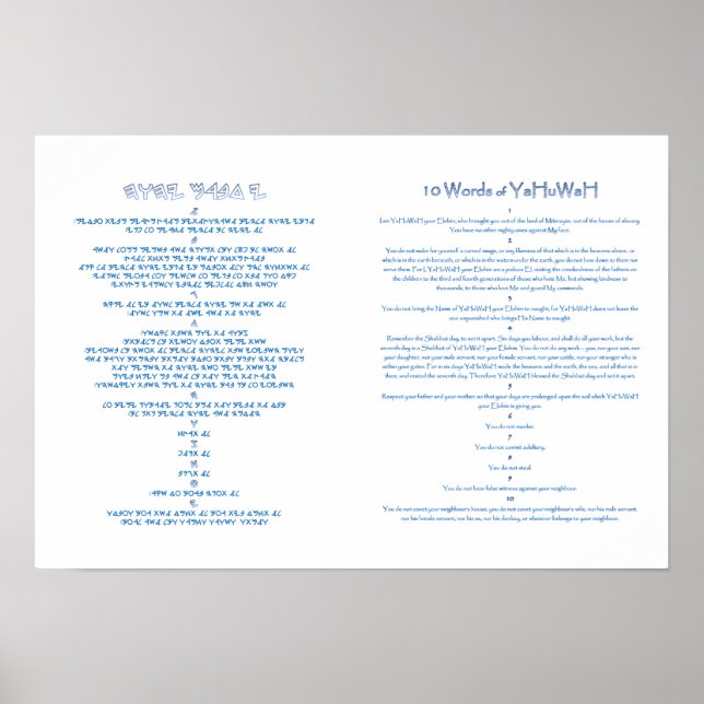 Affiches 10 commandements (Devant)