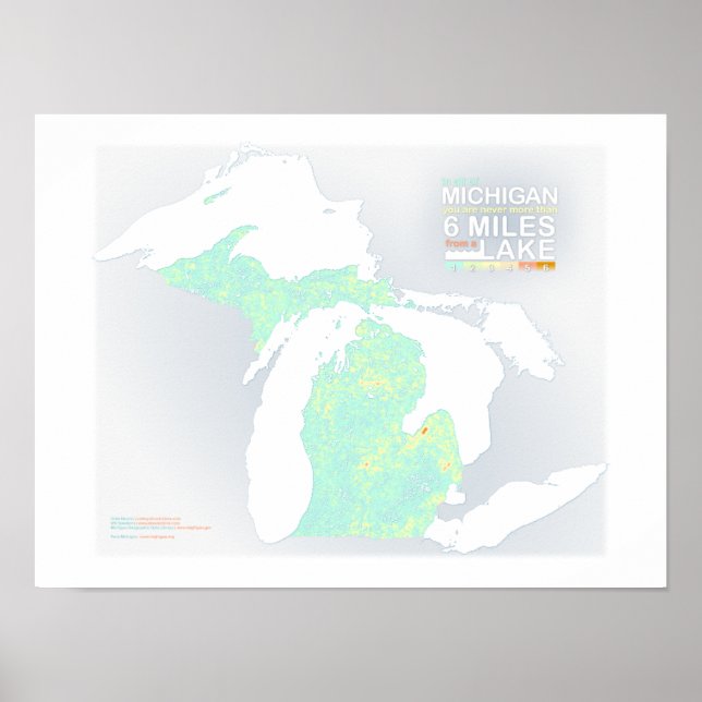 Affiches 10 kilomètres dans le Michigan (Devant)