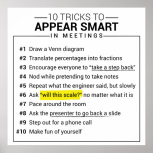 Affiches 10 tours à sembler futés pendant l'affiche de