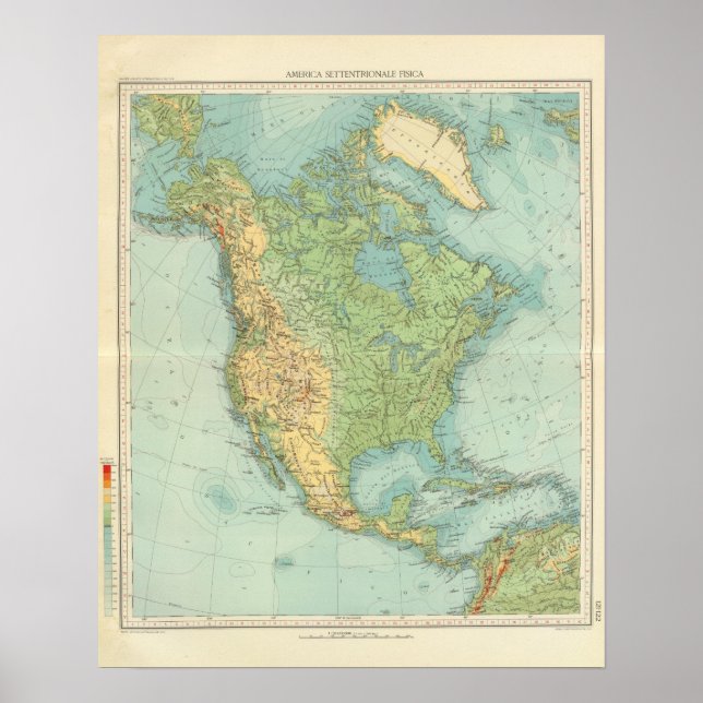 Affiches 12122 North America Physical (Devant)