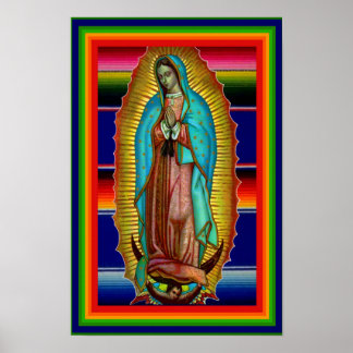 Affiches 12x18 Our Lady of Guadalupe Zarape Tilma