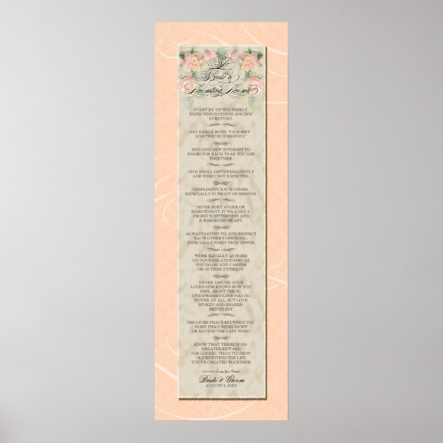 Affiches 12x36 Pour Construire un Amour Durable - Peach Dam (Devant)