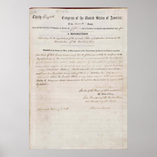 Affiches 13ème Modification de la constitution d'Etats-Uni