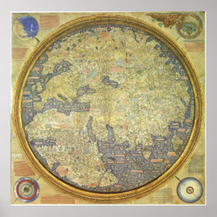 Affiches 1460 La carte du monde inversée Fra Mauro
