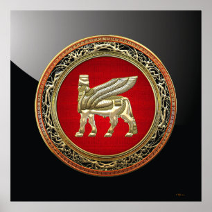 Affiches [150] Lamassu à ailes babyloniennes [3D]