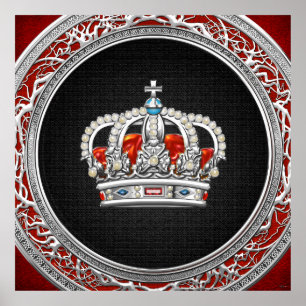 Affiches [150] Prince-Princesse King-Queen Crown [Argent]