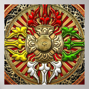 Affiches [150] Tibétain Double Dorje Mandala