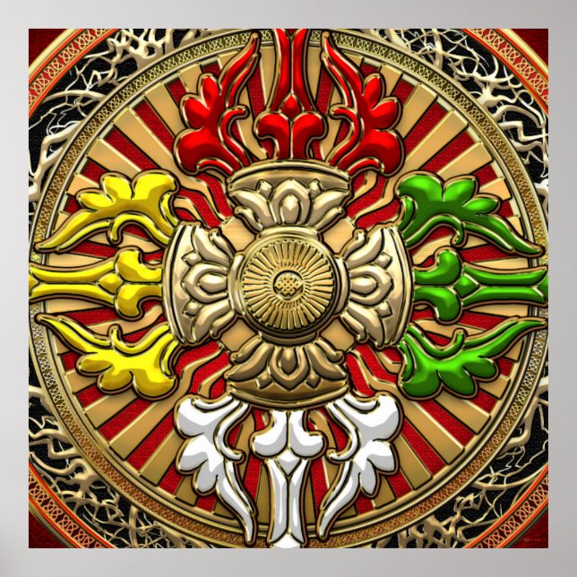 Affiches [150] Tibétain Double Dorje Mandala (Devant)
