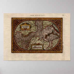 Affiches 1631 Carte : Geldria Ducatus par Mercator-Hondius