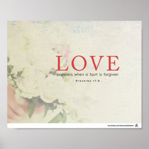 Affiches 17:9 de proverbes - l'amour prospère