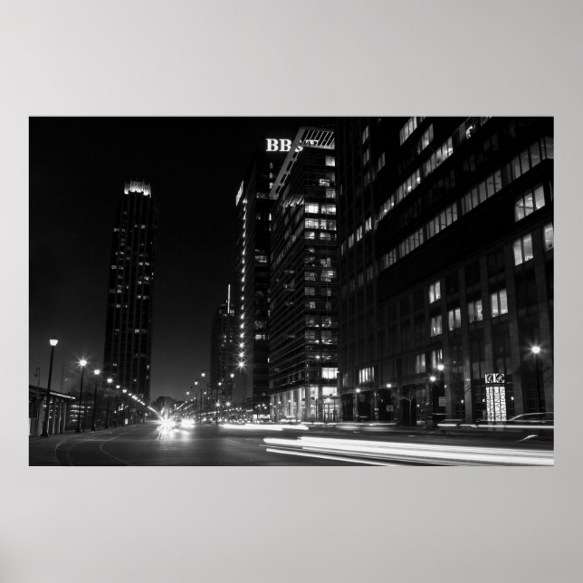 Affiches 17th Street & Atlantic Station en noir et blanc (Devant)