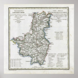 Affiches 1821 Carte de Tambov Russie