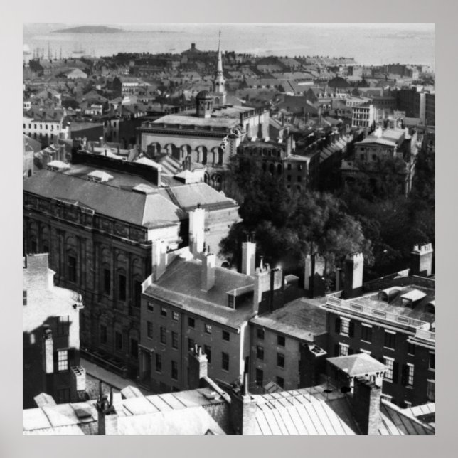 Affiches 1859:  A view of Boston looking south (Devant)