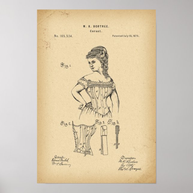 Affiches 1875 Brevet Corset (Devant)