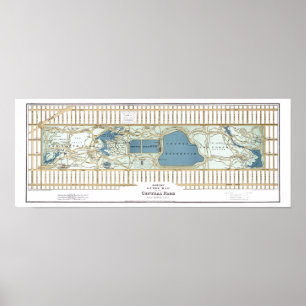 Affiches 1875 Carte de Central Park