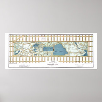 Affiches 1875 Carte de Central Park