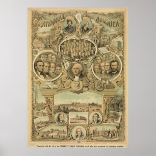 Affiches 1876 l'indépendance centennale de l'Amérique