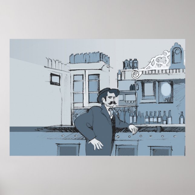 Affiches 1880's Bar scene - left (Devant)