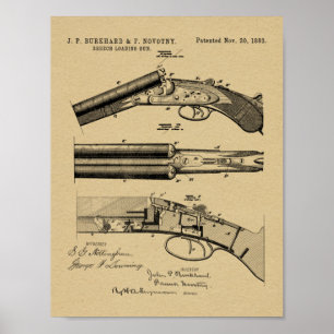 Affiches 1883 Tirage de dessin d'art breveté