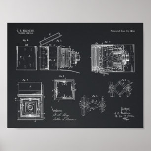 Affiches 1894 Folding Camera Patent Art Drawing Print