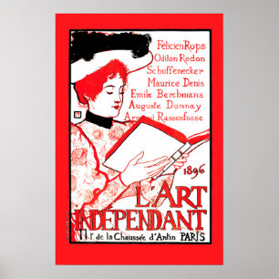 Affiches 1896 Art Indépendant Français couverture littérair