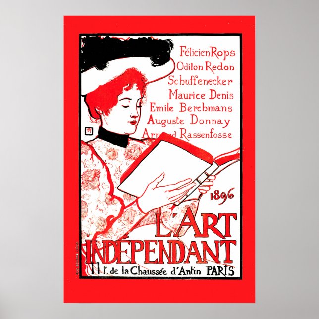 Affiches 1896 Art Indépendant Français couverture littérair (Devant)