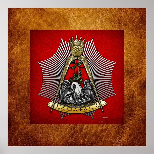 Affiches 18ème Degré : Chevalier de la Croix Rose (Devant)